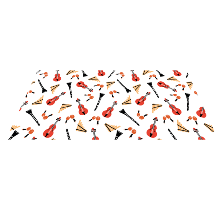 Musical Instrument Pattern kids vinyl rug - TenStickers