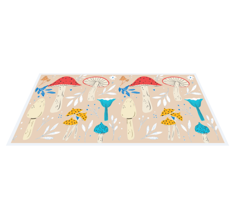 Mushroom Elements nature vinyl rug - TenStickers
