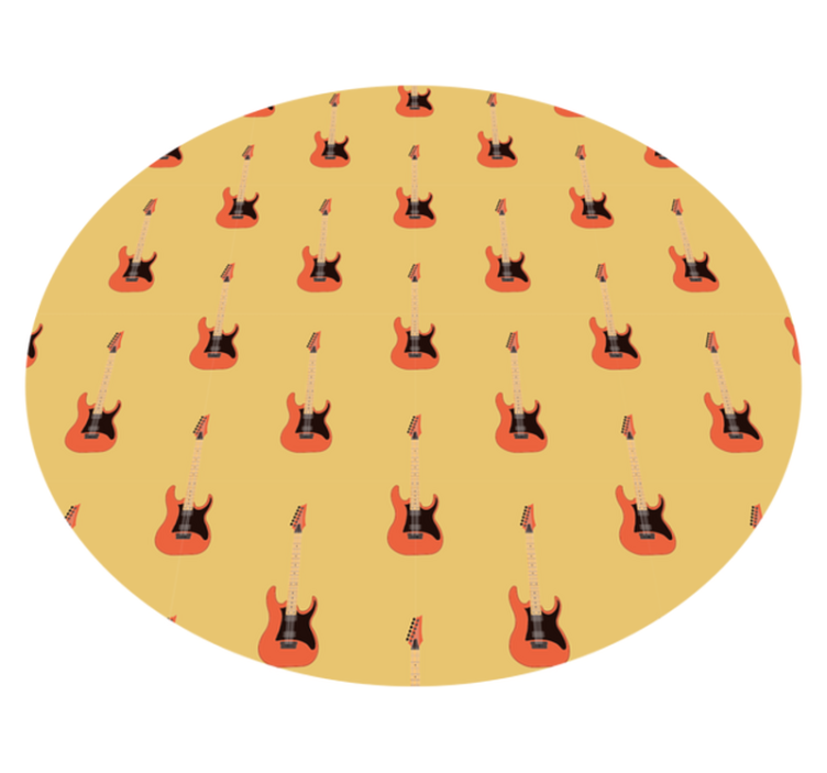 Guitar Pattern kids vinyl rug - TenStickers