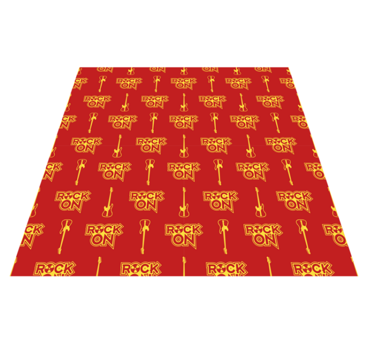 Rock On Pattern teen vinyl rug - TenStickers