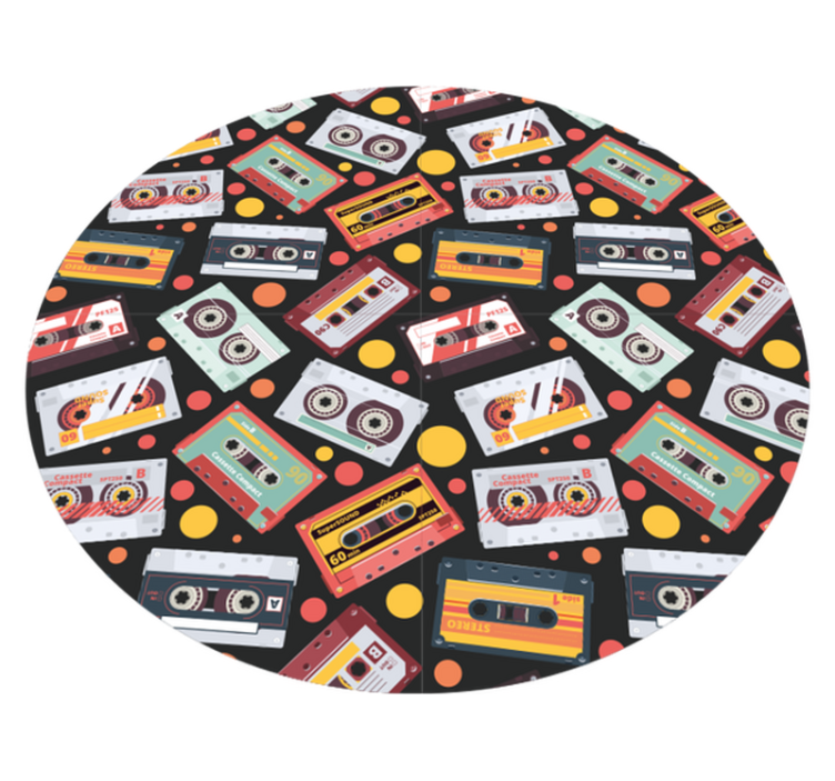 Vintage vinyl rug in cassette style design - TenStickers