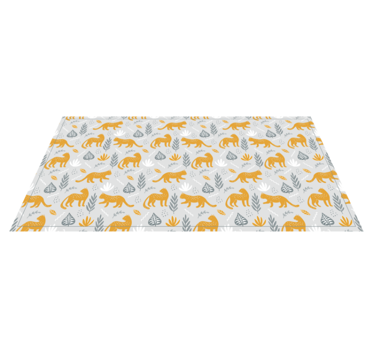 Wildlife cats pattern animal vinyl rug - TenStickers