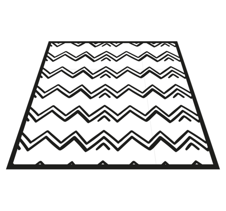 Zigzag Style geometric vinyl rug - TenStickers