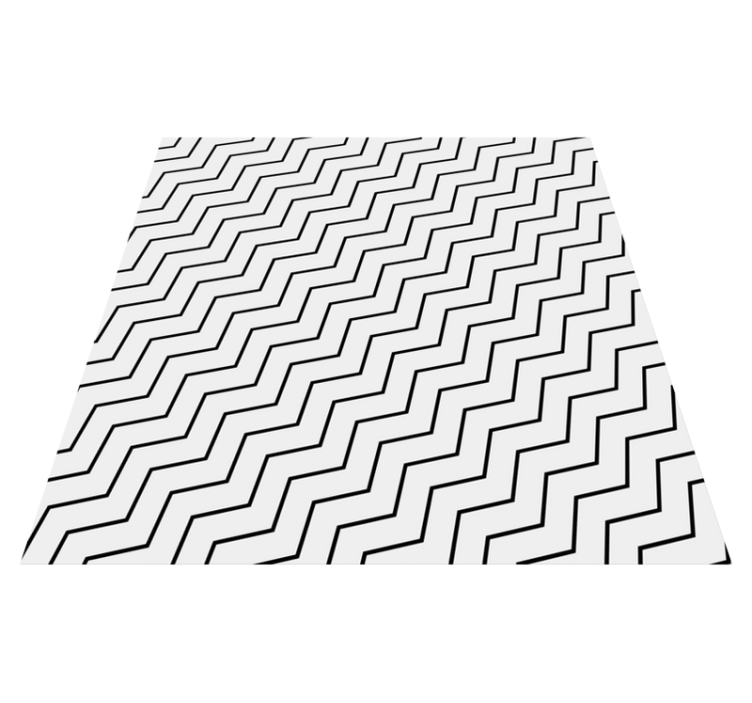 Zigzag trend geometric vinyl rug - TenStickers