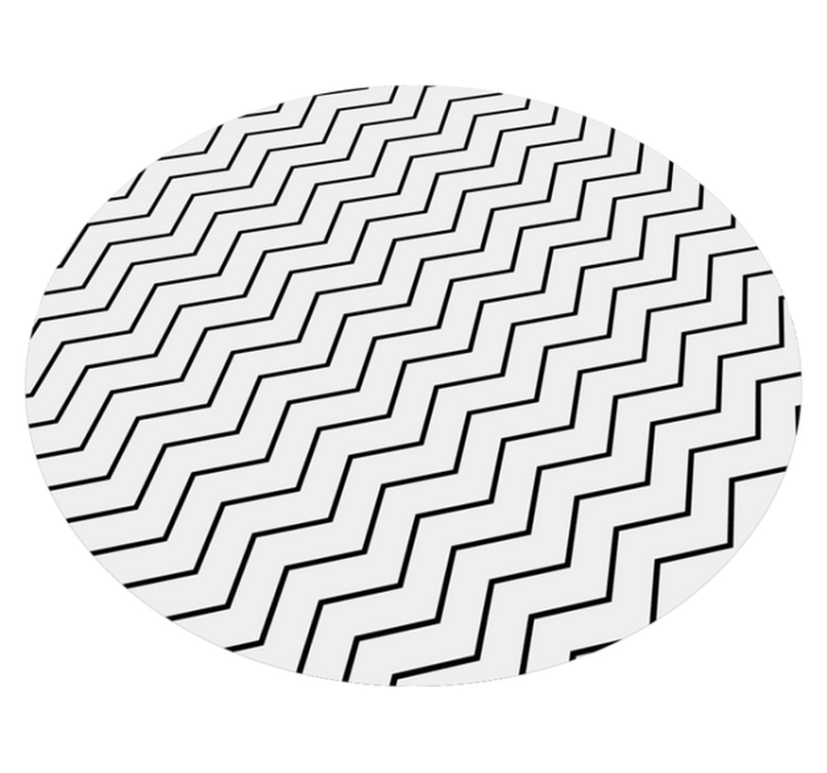 Zigzag geometric vinyl rug - TenStickers