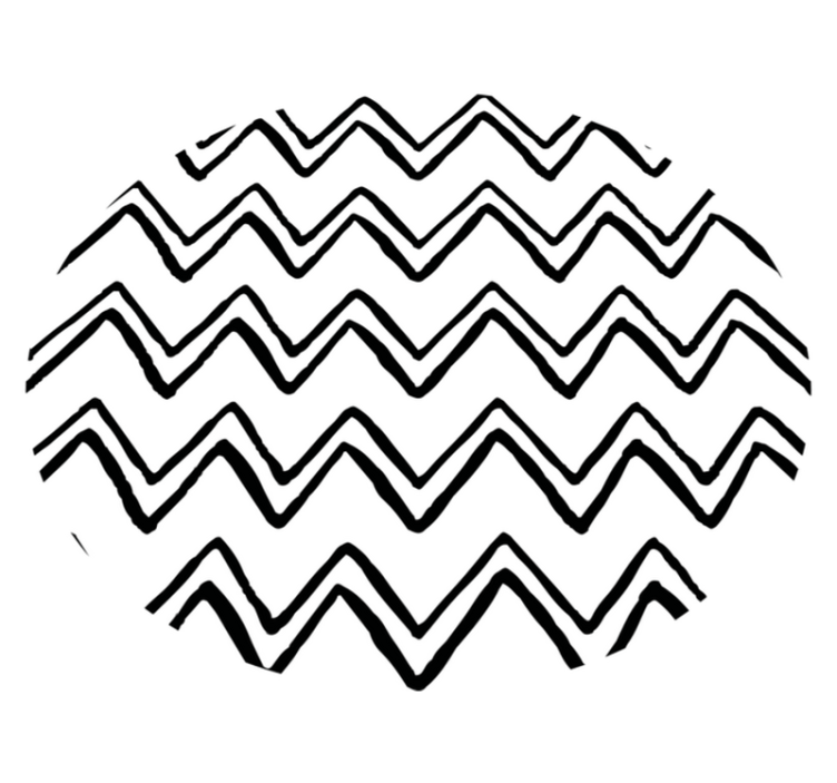 Wavy Stripe Pattern striped vinyl rug - TenStickers