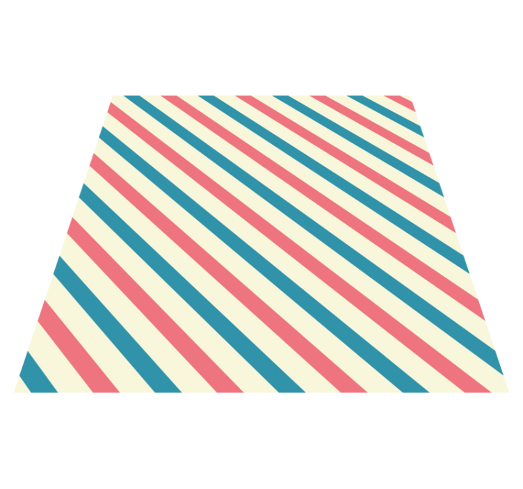 Striped vinyl rug with abstract color diagonals - TenStickers