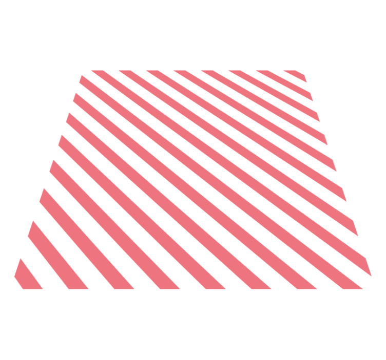 Pink and white pattern striped vinyl rug - TenStickers