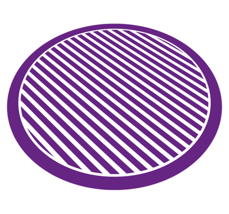 Lavender-Banded Sphere striped vinyl rug - TenStickers