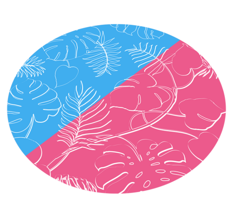 Nature vinyl rug leafy tropics design - TenStickers