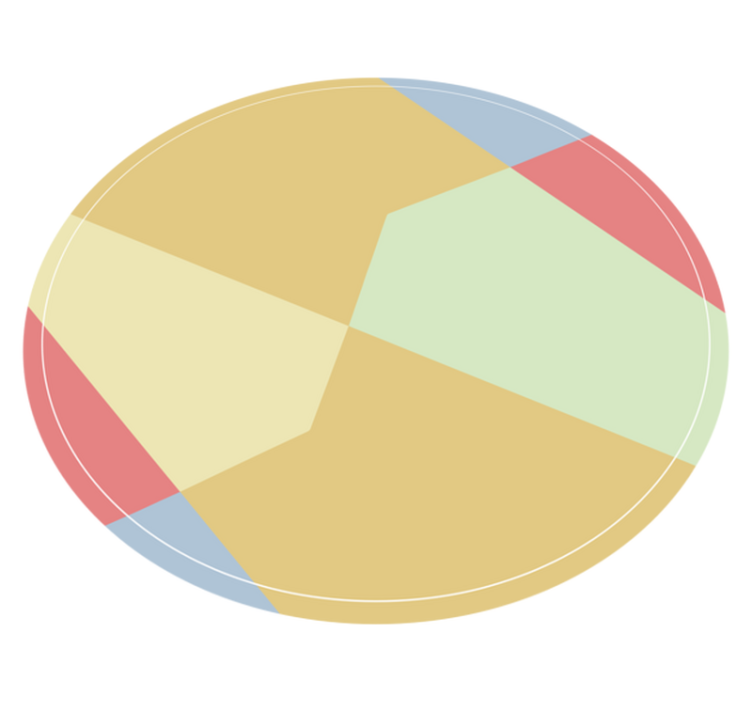 Geometric vinyl rug in angular color blocks - TenStickers