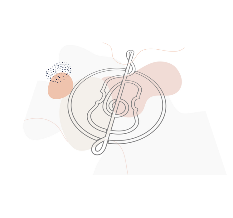 Musical Note Outline modern vinyl rug - TenStickers