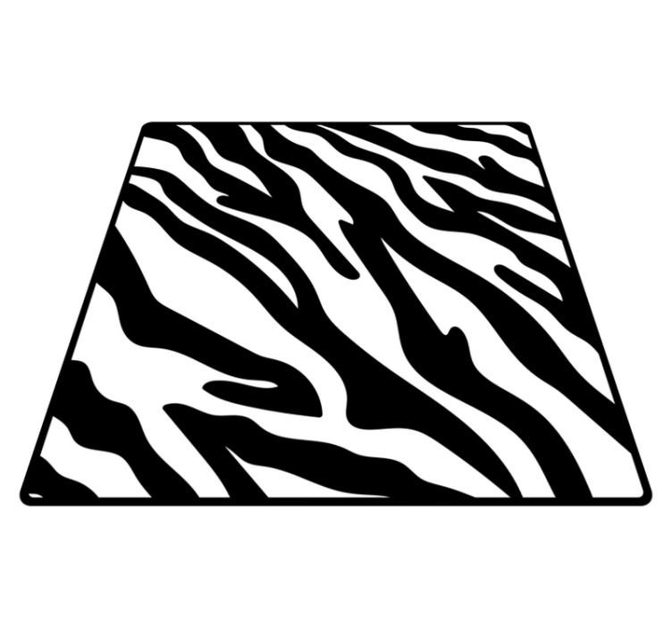 Animal print vinyl rug zebra pattern style - TenStickers