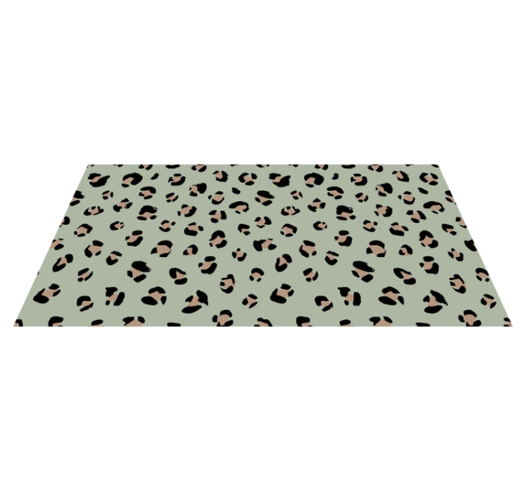 Animal print vinyl rug leopard pattern design - TenStickers