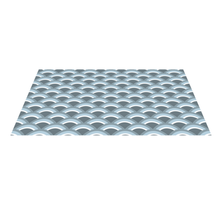 Relaxing Wave Pattern geometric vinyl rug - TenStickers