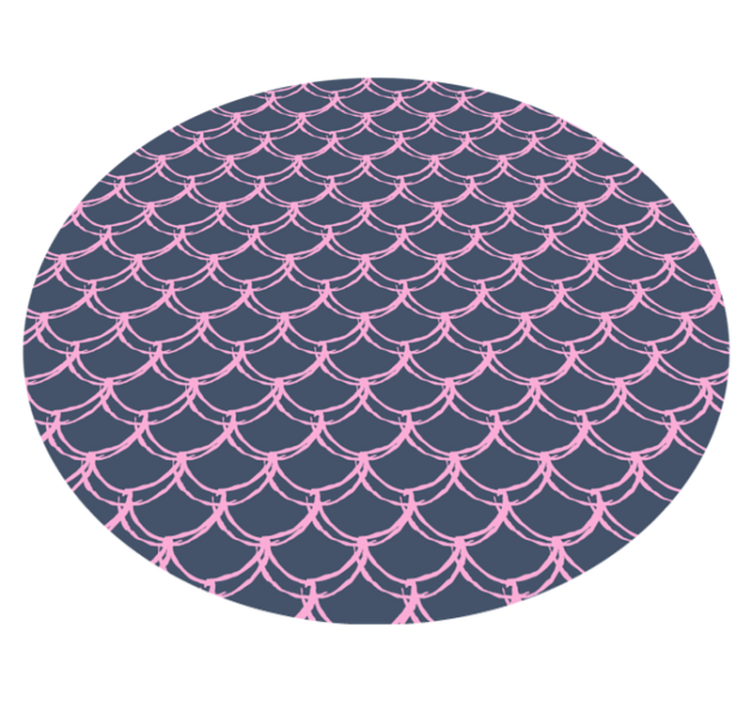 Bathroom vinyl rug with scallop shell pattern - TenStickers