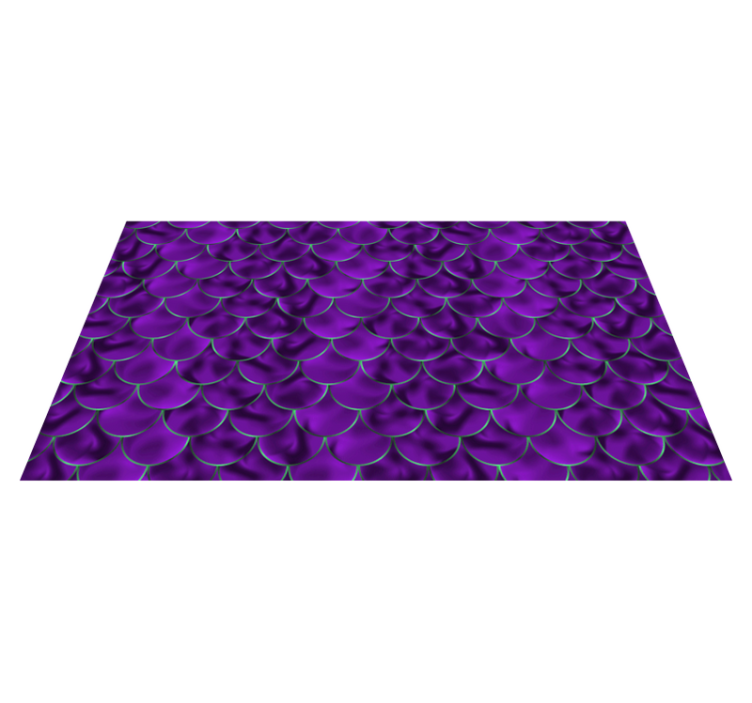 Animal print vinyl rug in purple pattern with scales - TenStickers
