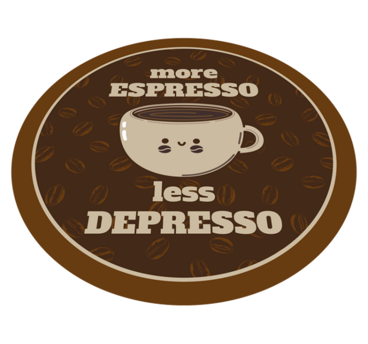 MORE ESPRESSO LESS custom rug - TenStickers