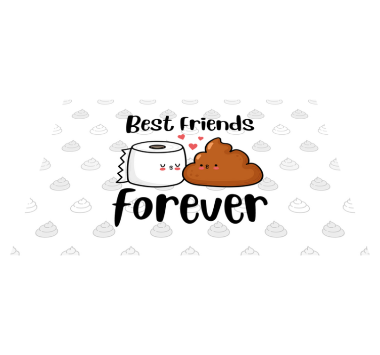 Best Friends Forever bathroom vinyl rug - TenStickers