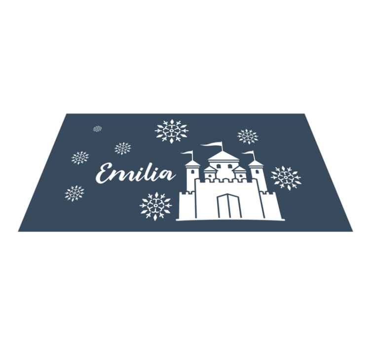 Castle Playful Scene custom vinyl rug - TenStickers