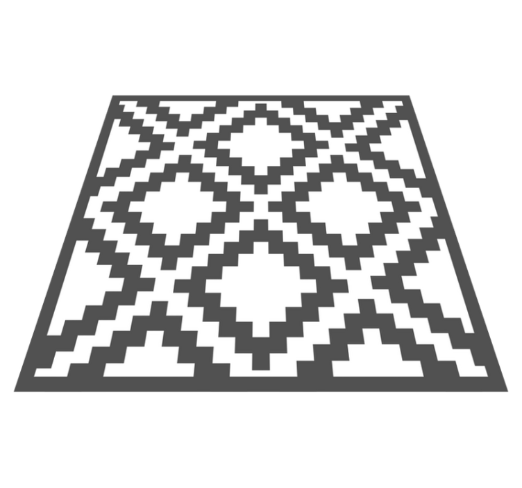 Light gray nordic geometric pattern ethnic rug - TenStickers