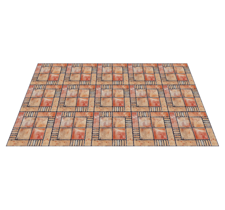 CROSS-HATCHED PATTERNS tile vinyl rug - TenStickers