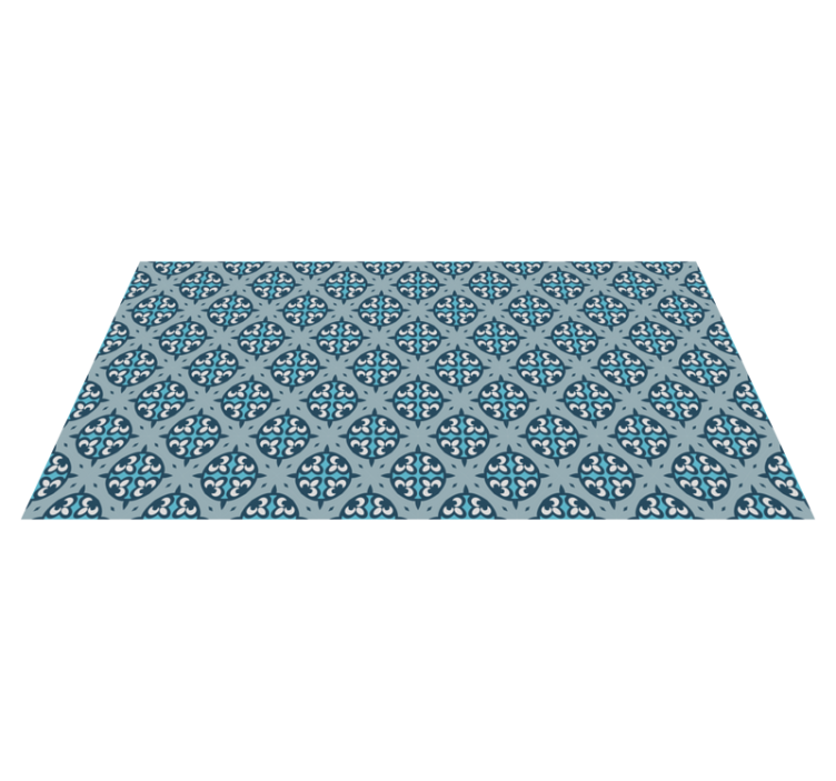 Blue and gray classic style tile carpet - TenStickers