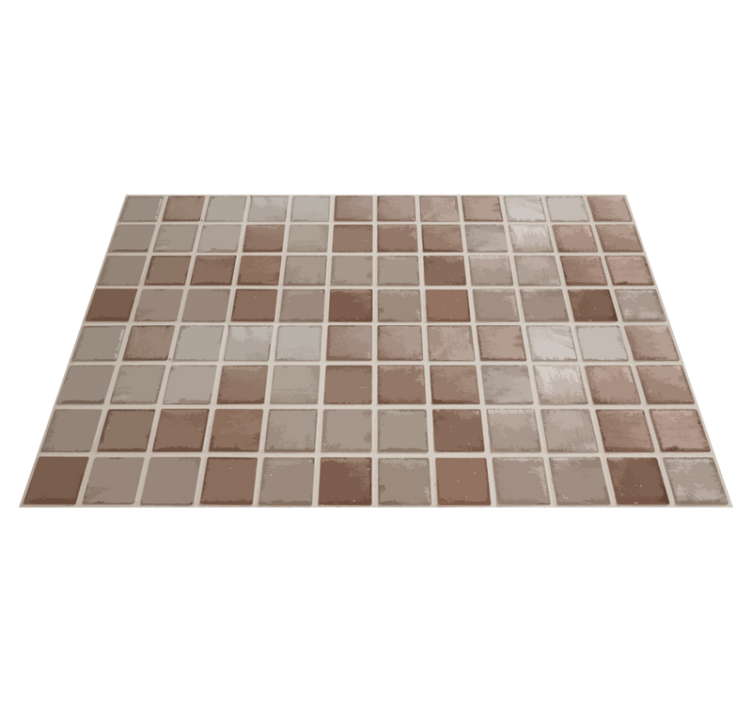 Tiled Pattern bathroom vinyl rug - TenStickers