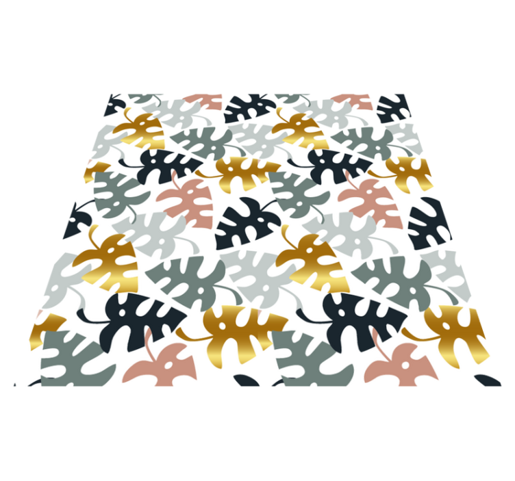 Nature vinyl rug leaf emblem design - TenStickers