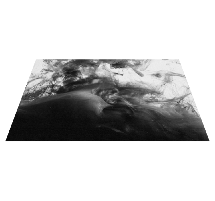 Monochrome Abstract Swirls marble vinyl rug - TenStickers