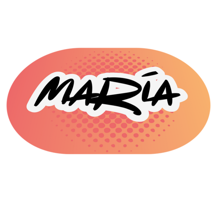 Name Design custom vinyl rug - TenStickers