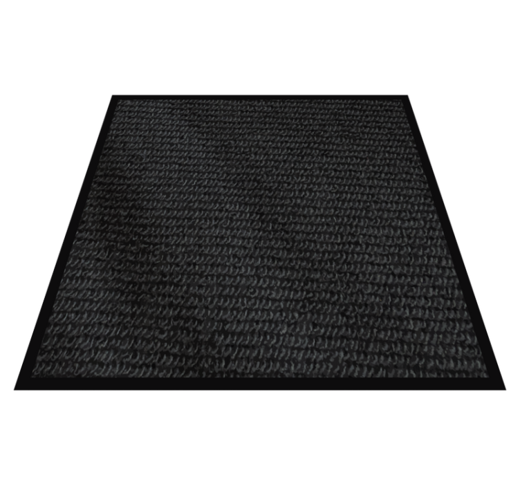 Black natural fiber imitation texture carpet - TenStickers