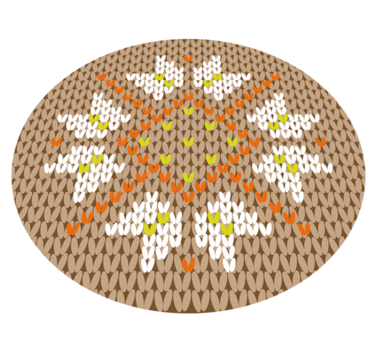 Floral Decorated Style entrance hall vinyl rug - TenStickers