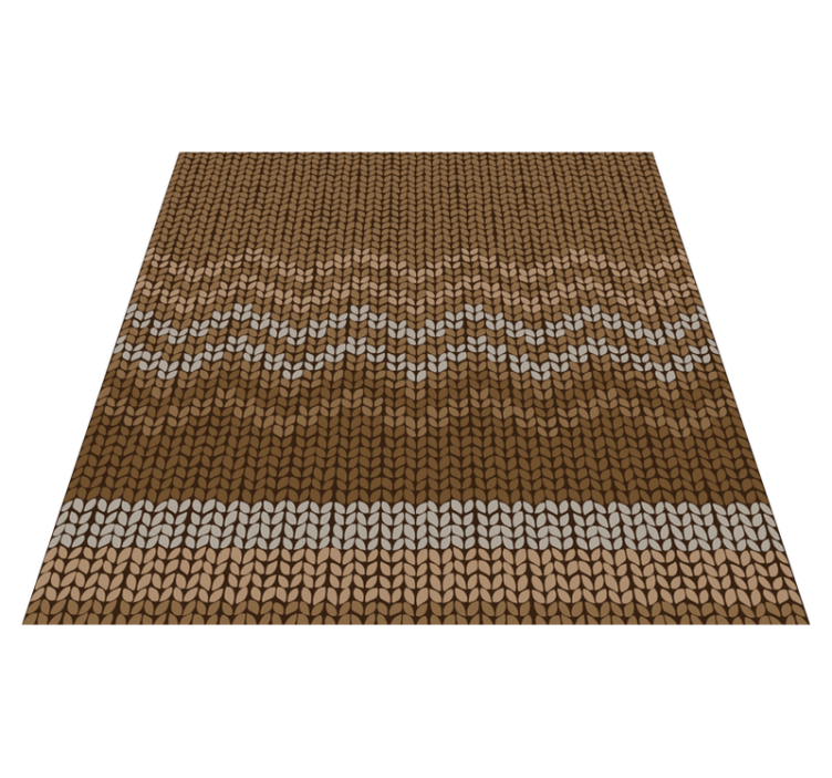 Textured Knit Pattern ethnic vinyl rug - TenStickers