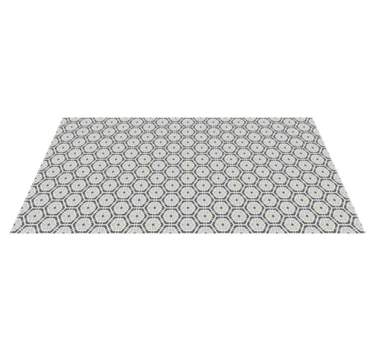 Ornamental gray pattern bathroom flooring - TenStickers