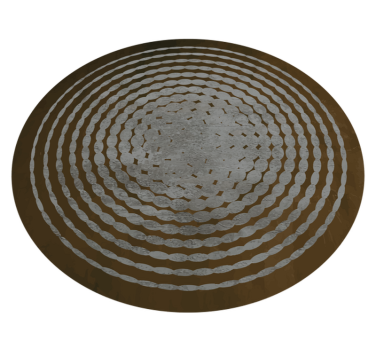 Circular trunk pattern wood effect vinyl rug - TenStickers