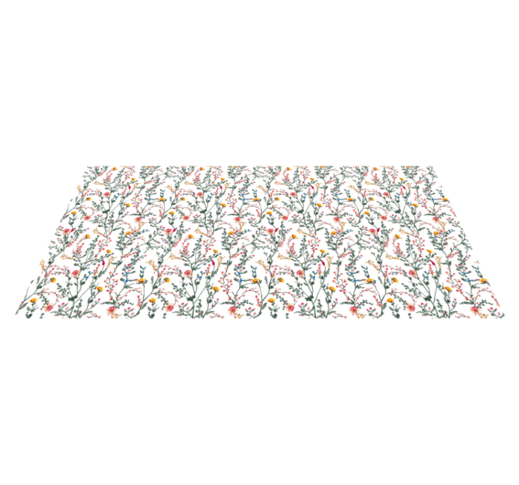 Botanical Oasis floral vinyl rug - TenStickers