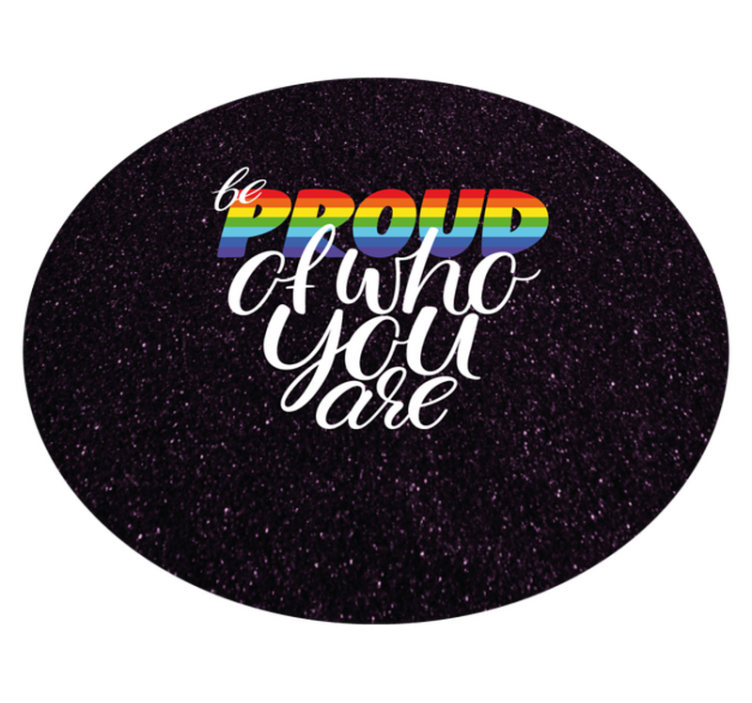 Proud Message Design custom rug - TenStickers