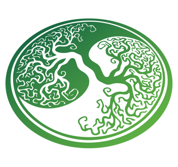 Intricate Tree Design nature vinyl rug - TenStickers