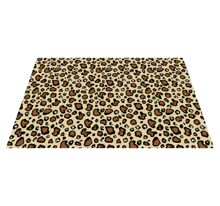 Leopard Spot Motif animal print vinyl rug - TenStickers