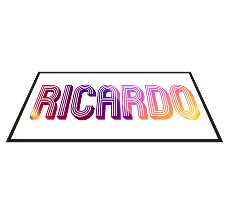 Custom Name neon teen vinyl rug - TenStickers