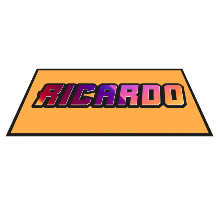 Custom textured name teen vinyl rug - TenStickers