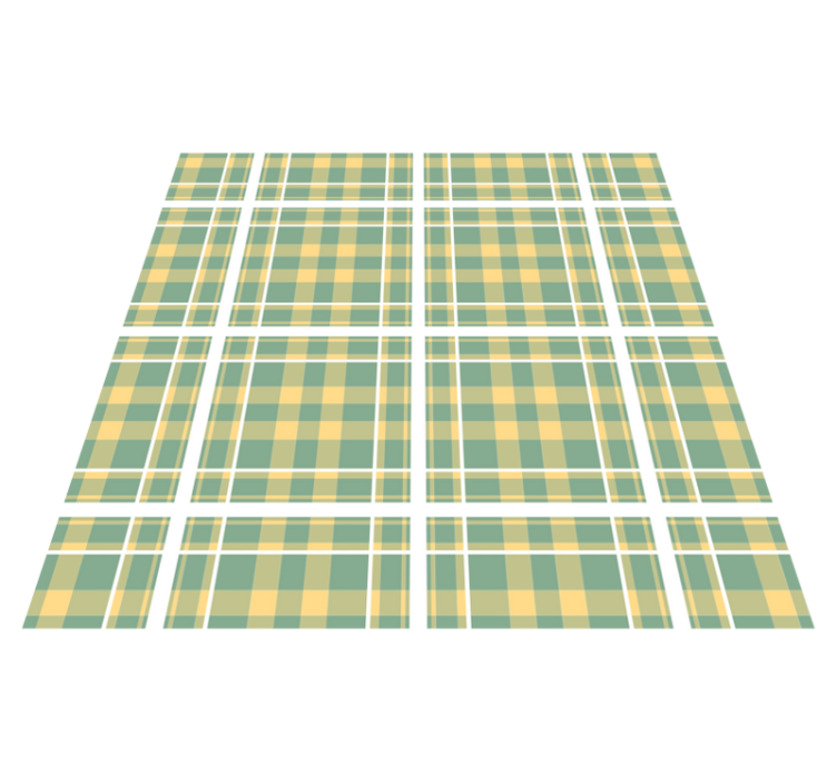 Checked Motif striped vinyl rug - TenStickers