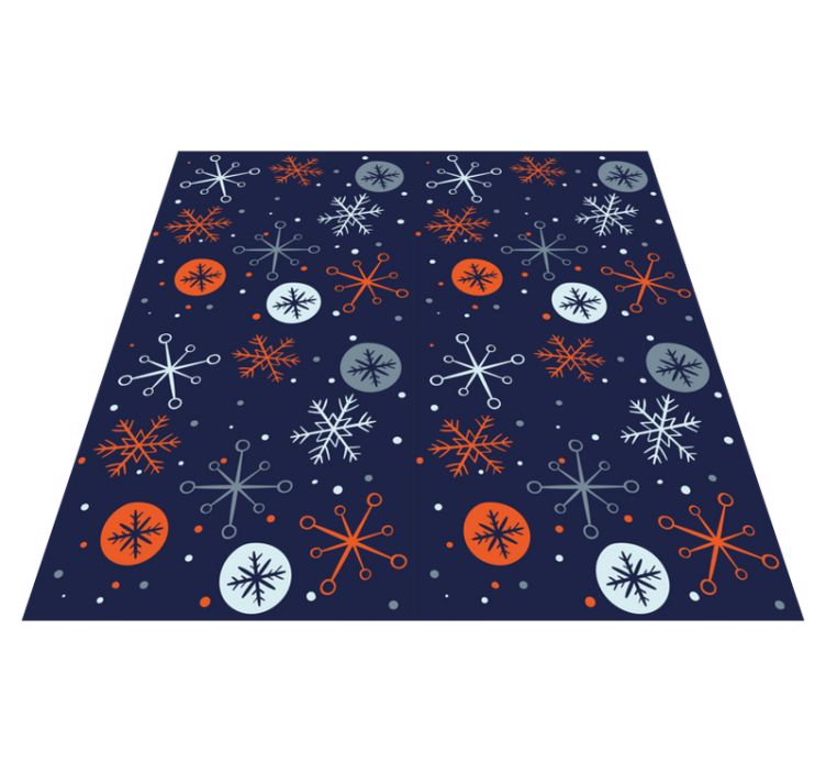 Snowflake Motifs Christmas vinyl rug - TenStickers