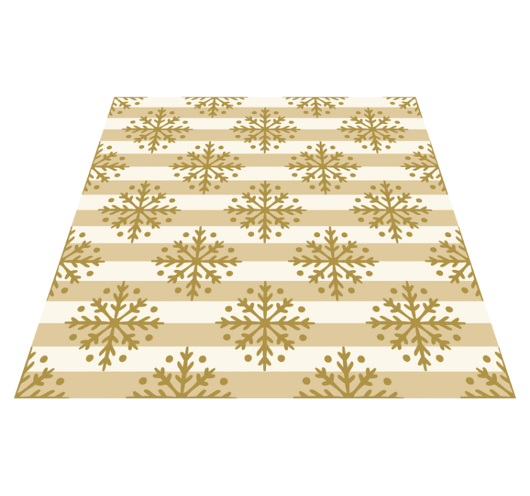 Snowflake Stripes Christmas vinyl rug - TenStickers
