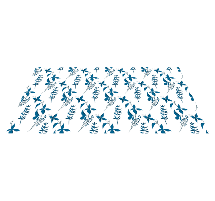 Botanic Motif floral vinyl rug - TenStickers