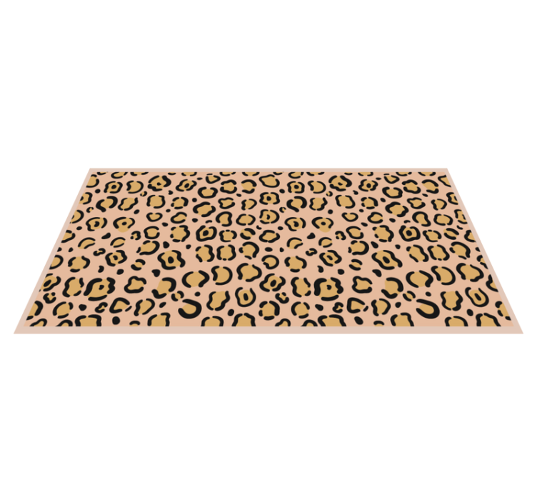 Leopard pastel color print bedroom rug - TenStickers