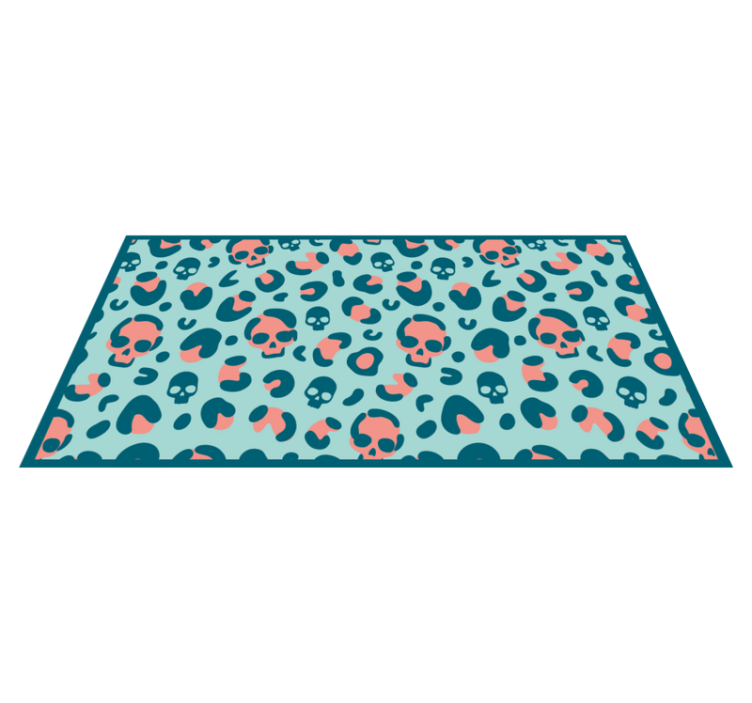 Skull Pattern Play animal print vinyl rug - TenStickers