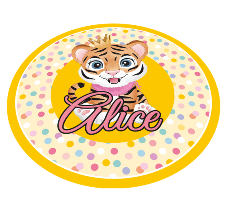 Personalized Tiger custom vinyl rug - TenStickers