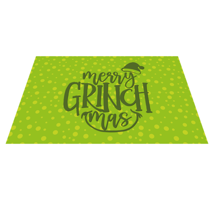 Grinchmas cheer Christmas vinyl rug - TenStickers
